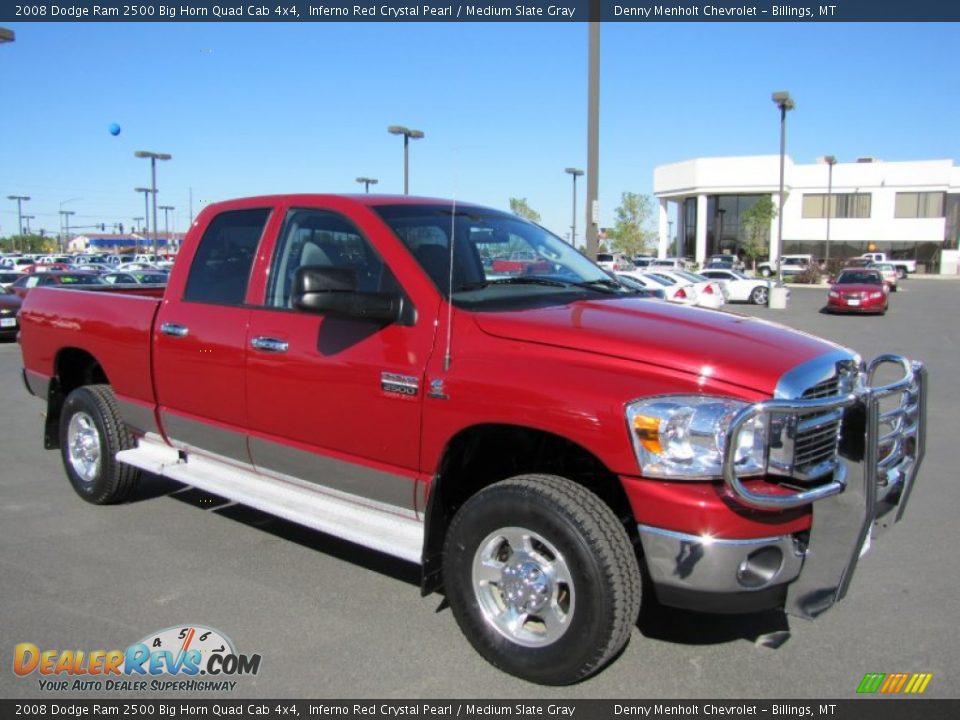 2008 Dodge Ram 2500 Big Horn Quad Cab 4x4 Inferno Red Crystal Pearl / Medium Slate Gray Photo #1