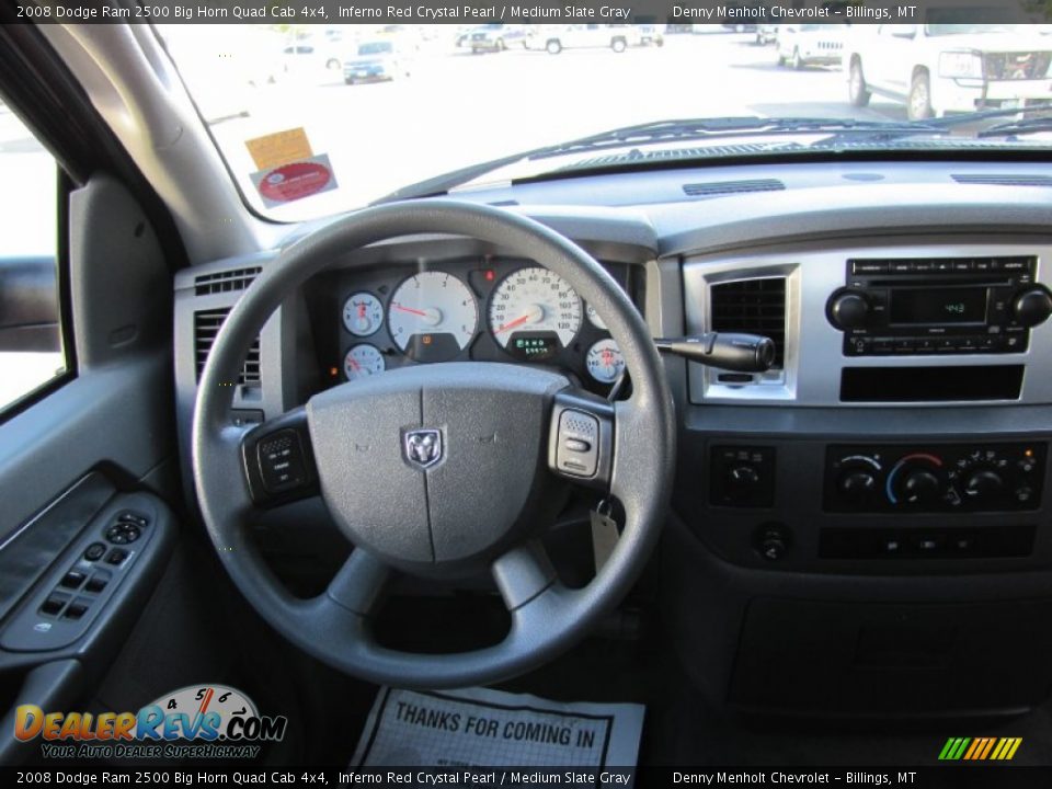 2008 Dodge Ram 2500 Big Horn Quad Cab 4x4 Inferno Red Crystal Pearl / Medium Slate Gray Photo #9