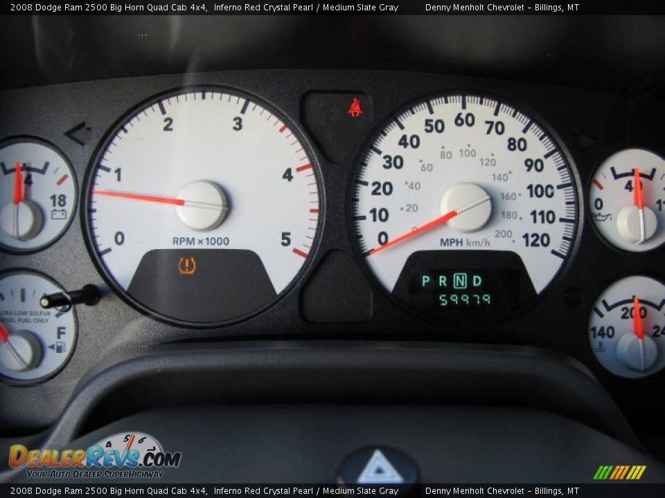 2008 Dodge Ram 2500 Big Horn Quad Cab 4x4 Inferno Red Crystal Pearl / Medium Slate Gray Photo #10