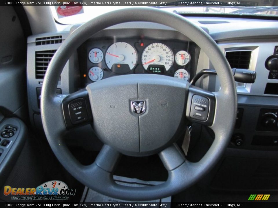 2008 Dodge Ram 2500 Big Horn Quad Cab 4x4 Inferno Red Crystal Pearl / Medium Slate Gray Photo #11