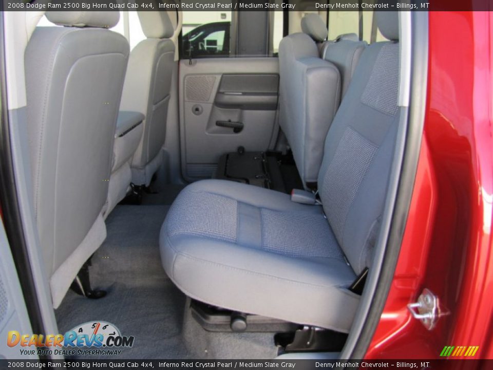 2008 Dodge Ram 2500 Big Horn Quad Cab 4x4 Inferno Red Crystal Pearl / Medium Slate Gray Photo #31