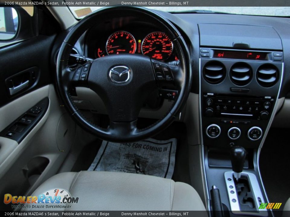 2006 Mazda MAZDA6 s Sedan Pebble Ash Metallic / Beige Photo #9
