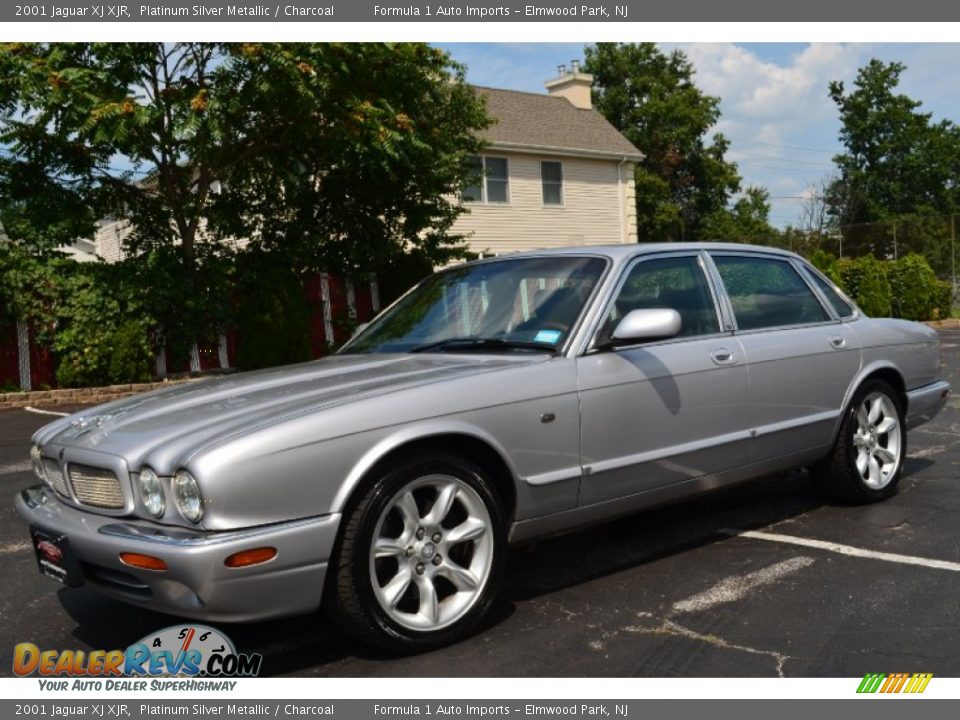 2001 Jaguar XJ XJR Platinum Silver Metallic / Charcoal Photo #3