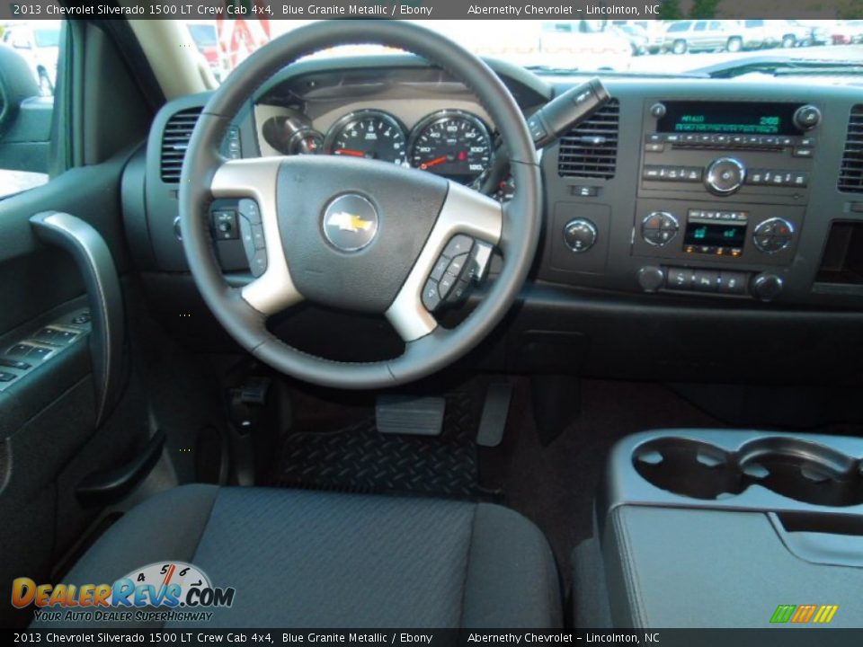 2013 Chevrolet Silverado 1500 LT Crew Cab 4x4 Blue Granite Metallic / Ebony Photo #16
