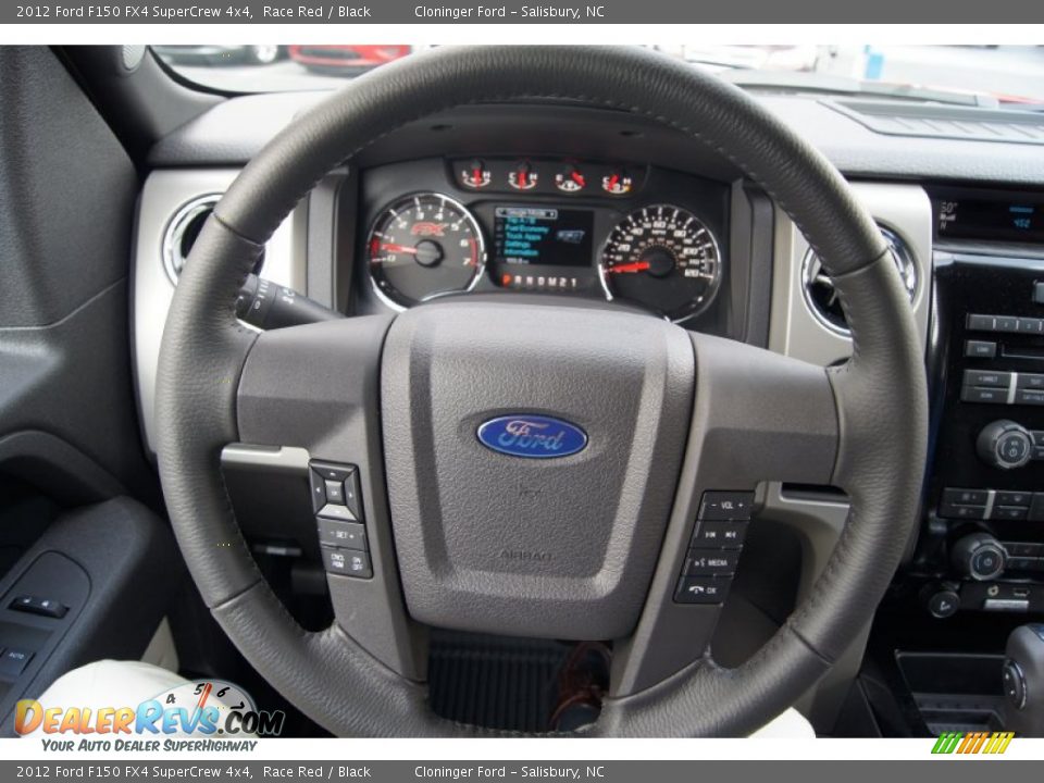 2012 Ford F150 FX4 SuperCrew 4x4 Steering Wheel Photo #29