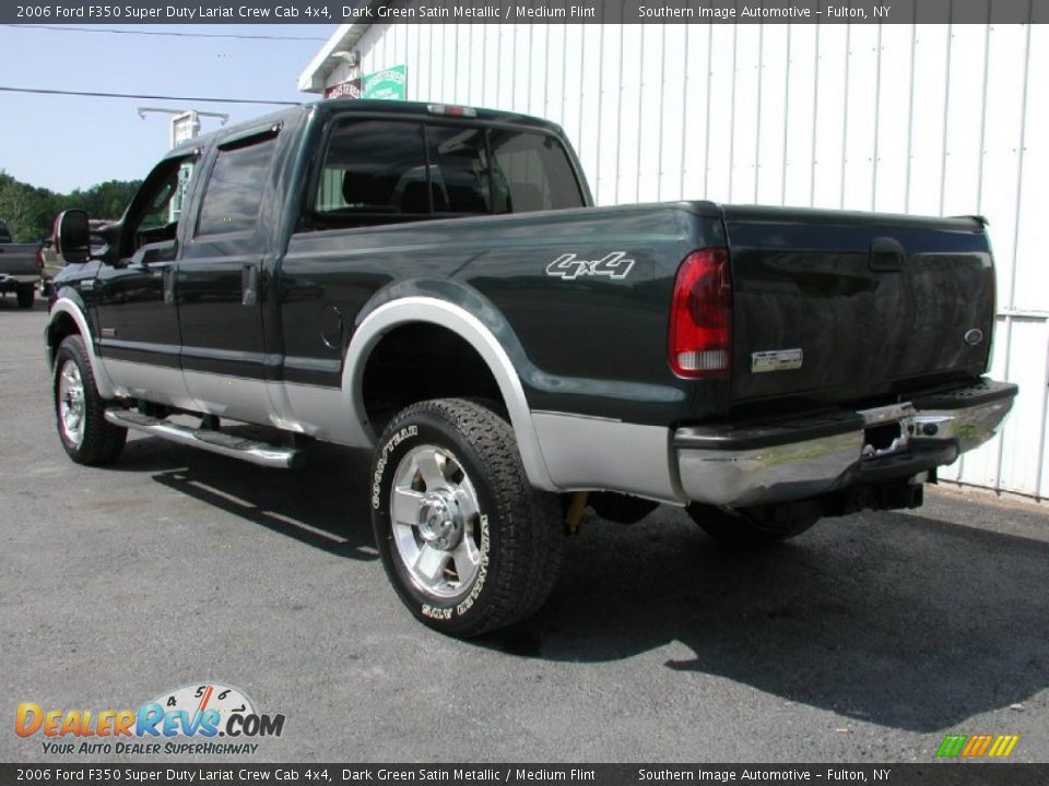 Dark Green Satin Metallic 2006 Ford F350 Super Duty Lariat Crew Cab 4x4 Photo #8