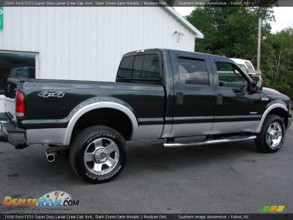 Dark Green Satin Metallic 2006 Ford F350 Super Duty Lariat Crew Cab 4x4 Photo #13