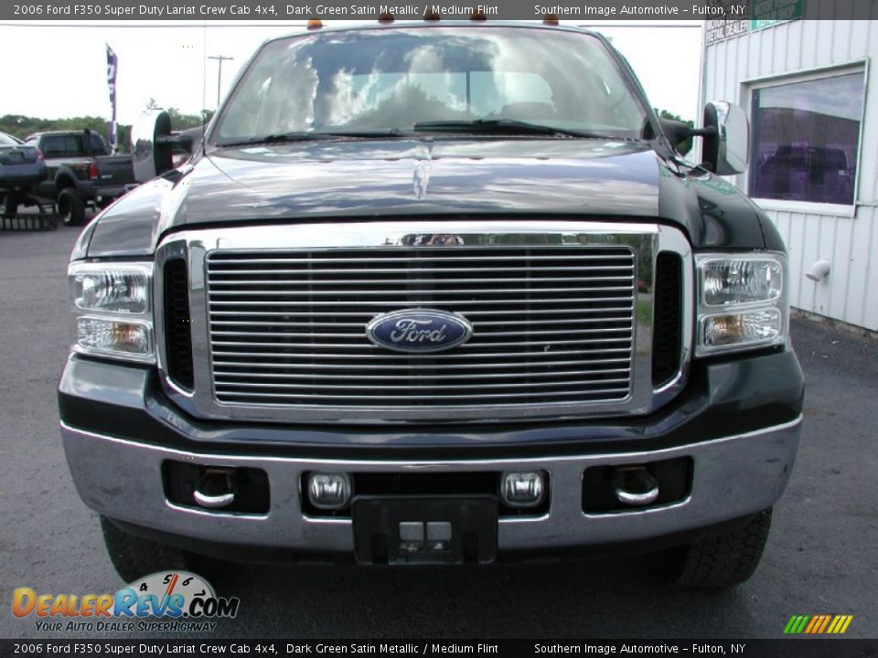 2006 Ford F350 Super Duty Lariat Crew Cab 4x4 Dark Green Satin Metallic / Medium Flint Photo #20