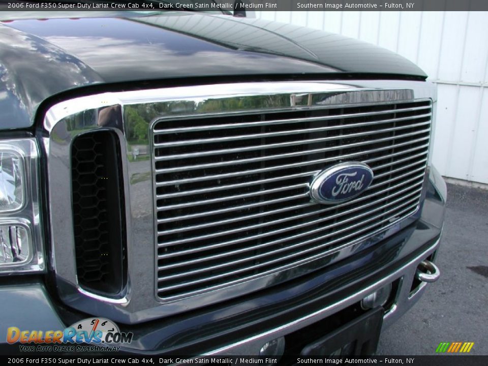 2006 Ford F350 Super Duty Lariat Crew Cab 4x4 Dark Green Satin Metallic / Medium Flint Photo #24