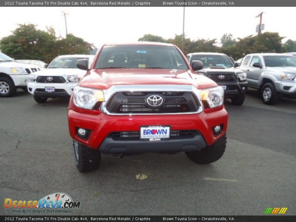 2012 Toyota Tacoma TX Pro Double Cab 4x4 Barcelona Red Metallic / Graphite Photo #2