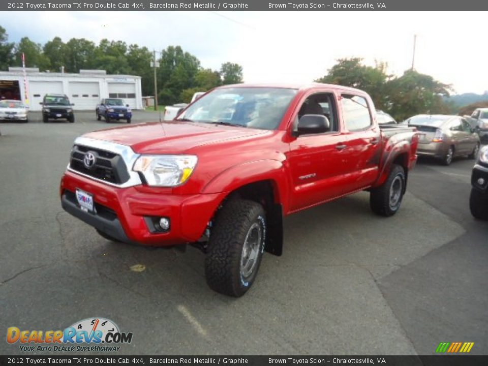 2012 Toyota Tacoma TX Pro Double Cab 4x4 Barcelona Red Metallic / Graphite Photo #3