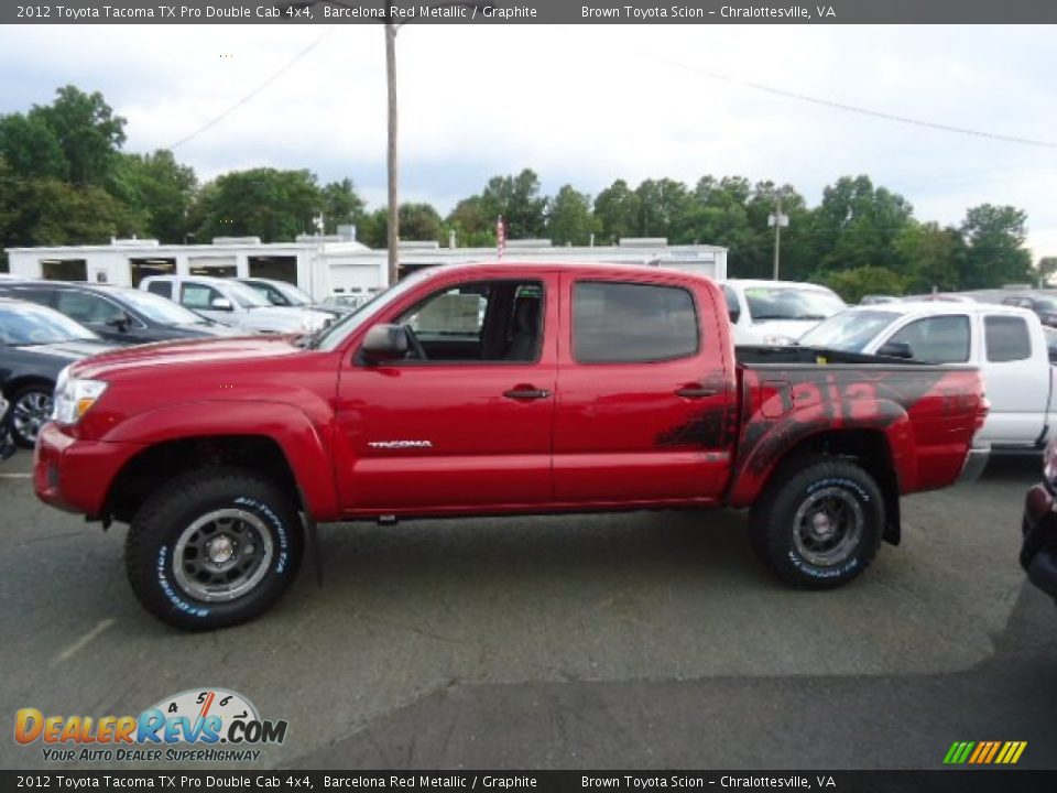 2012 Toyota Tacoma TX Pro Double Cab 4x4 Barcelona Red Metallic / Graphite Photo #4