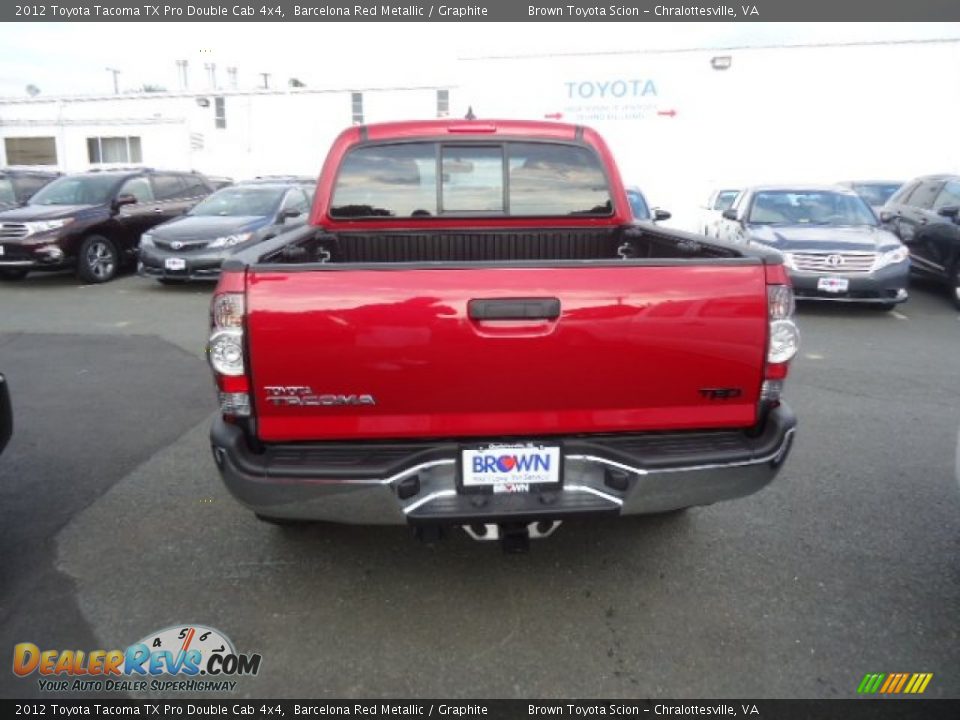 2012 Toyota Tacoma TX Pro Double Cab 4x4 Barcelona Red Metallic / Graphite Photo #6