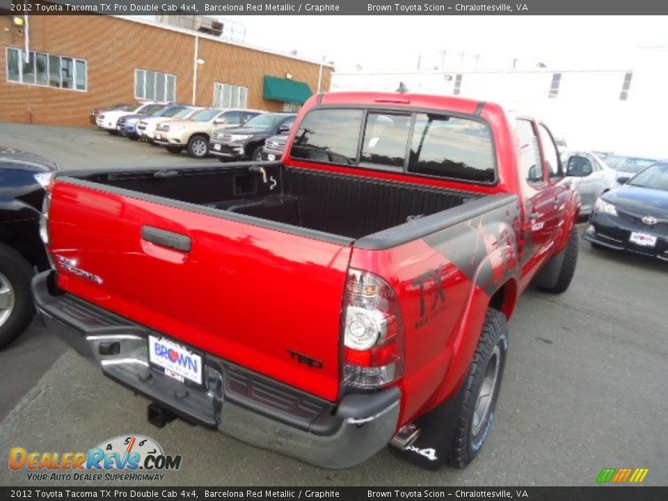 2012 Toyota Tacoma TX Pro Double Cab 4x4 Barcelona Red Metallic / Graphite Photo #7