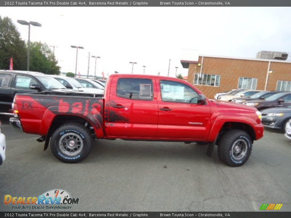 2012 Toyota Tacoma TX Pro Double Cab 4x4 Barcelona Red Metallic / Graphite Photo #8