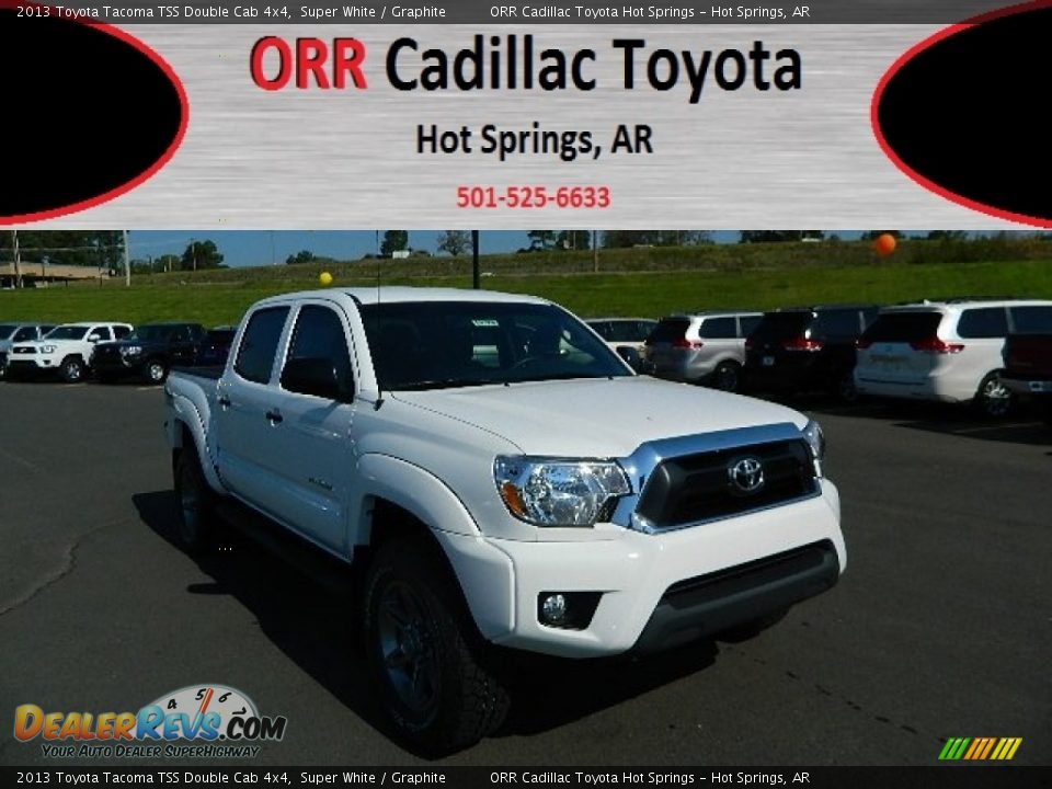 2013 Toyota Tacoma TSS Double Cab 4x4 Super White / Graphite Photo #1