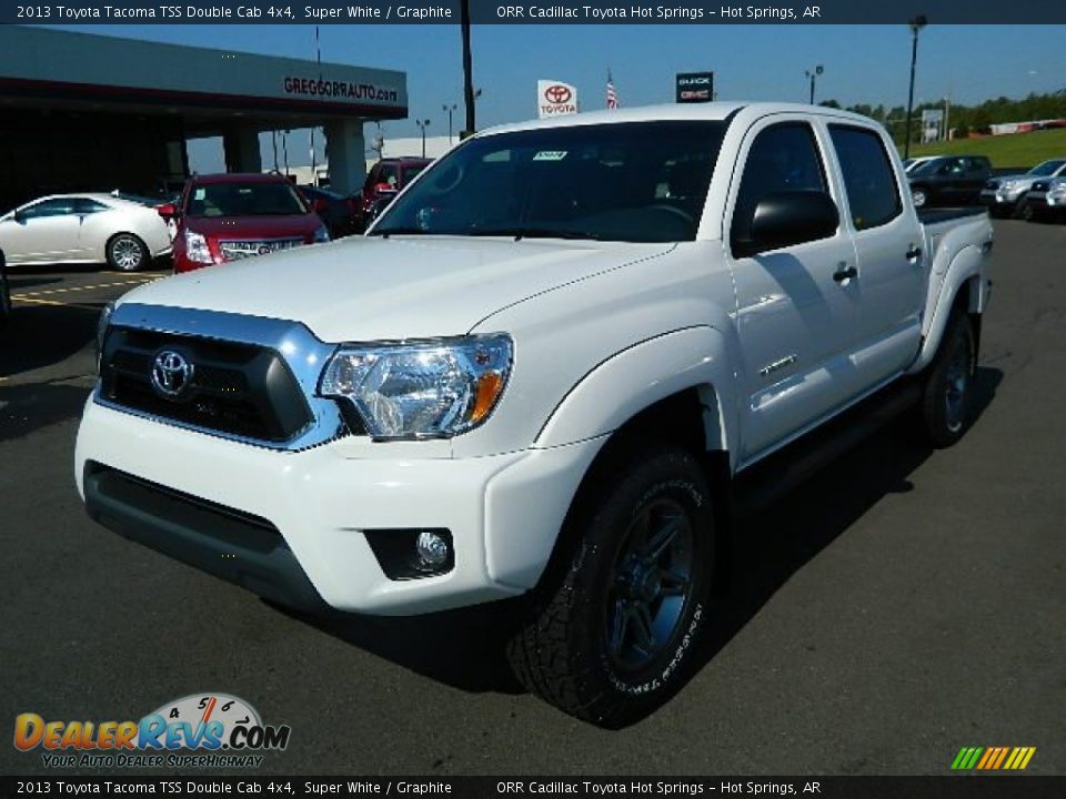 2013 Toyota Tacoma TSS Double Cab 4x4 Super White / Graphite Photo #7