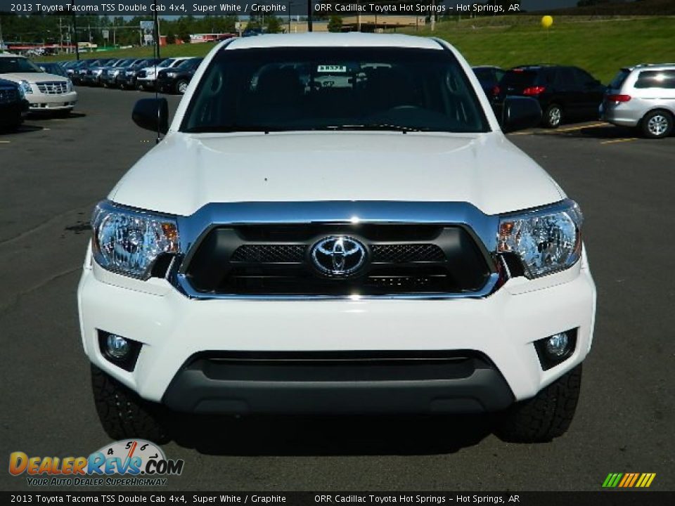 2013 Toyota Tacoma TSS Double Cab 4x4 Super White / Graphite Photo #8