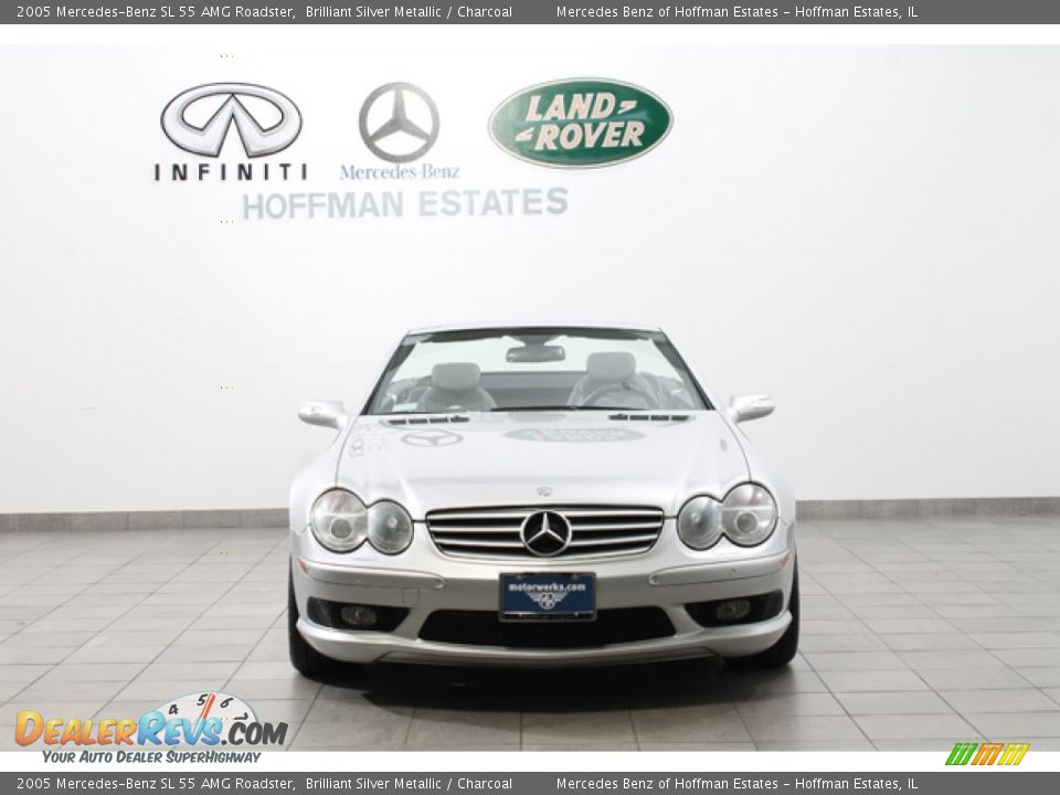 2005 Mercedes-Benz SL 55 AMG Roadster Brilliant Silver Metallic / Charcoal Photo #3