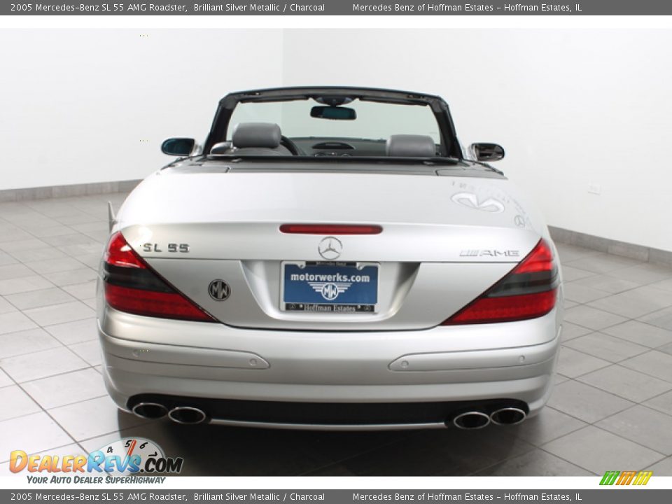 2005 Mercedes-Benz SL 55 AMG Roadster Brilliant Silver Metallic / Charcoal Photo #4