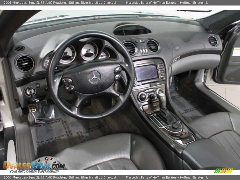 Charcoal Interior - 2005 Mercedes-Benz SL 55 AMG Roadster Photo #6