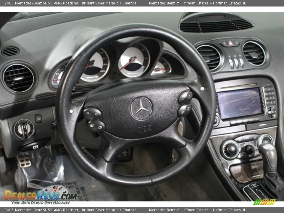 2005 Mercedes-Benz SL 55 AMG Roadster Steering Wheel Photo #7