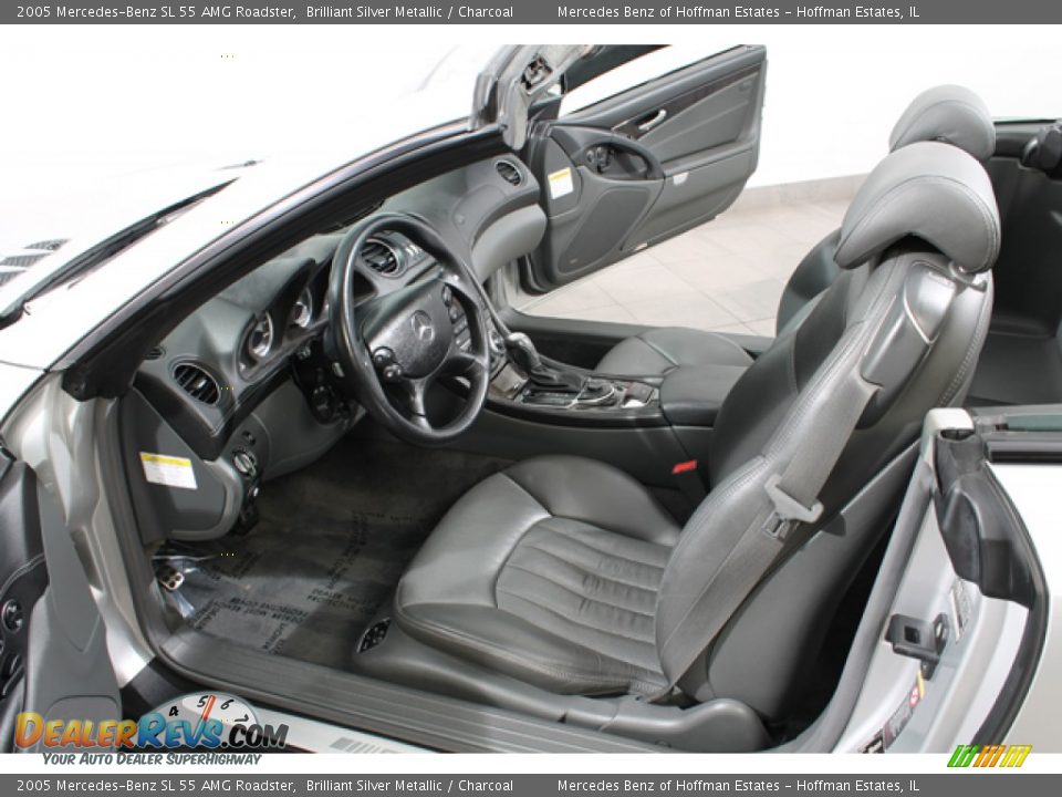 Charcoal Interior - 2005 Mercedes-Benz SL 55 AMG Roadster Photo #17