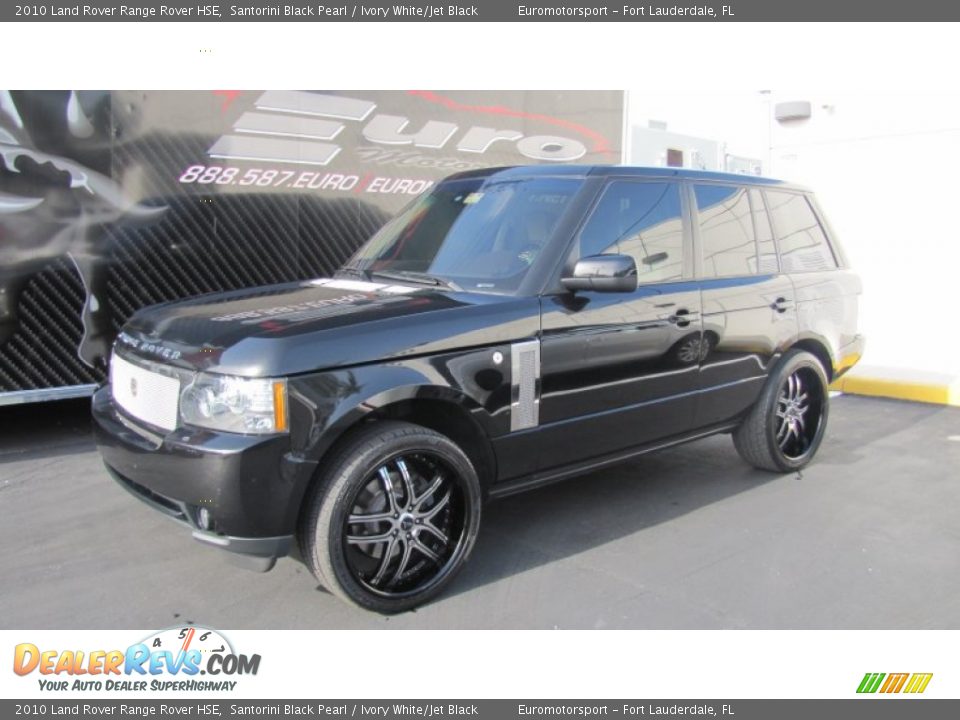 2010 Land Rover Range Rover HSE Santorini Black Pearl / Ivory White/Jet Black Photo #2