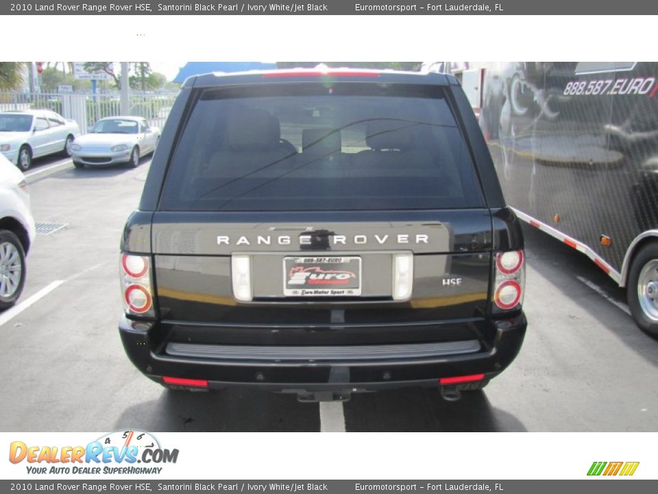 2010 Land Rover Range Rover HSE Santorini Black Pearl / Ivory White/Jet Black Photo #4