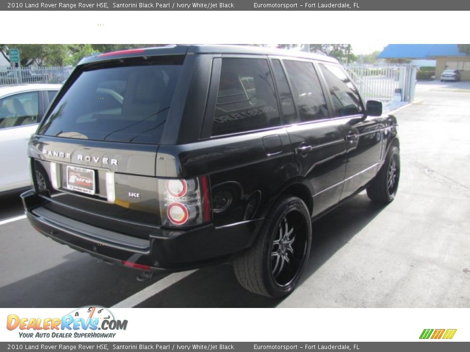 2010 Land Rover Range Rover HSE Santorini Black Pearl / Ivory White/Jet Black Photo #5