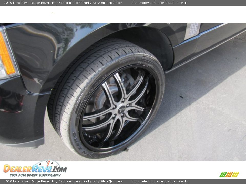 2010 Land Rover Range Rover HSE Santorini Black Pearl / Ivory White/Jet Black Photo #6