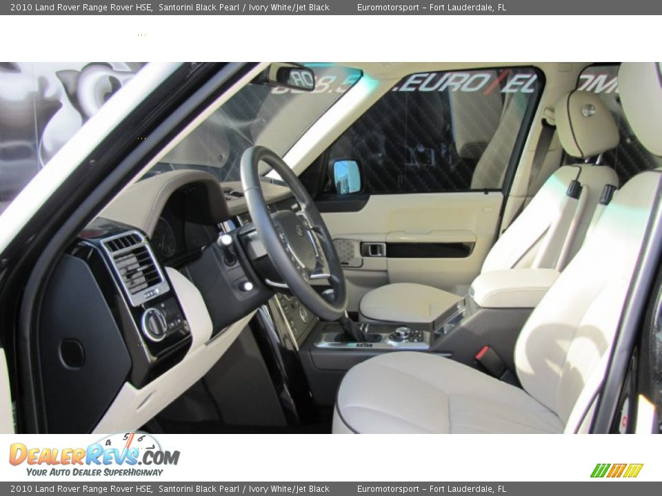2010 Land Rover Range Rover HSE Santorini Black Pearl / Ivory White/Jet Black Photo #7
