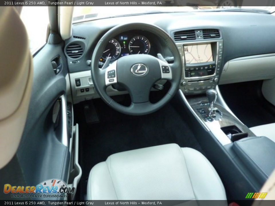 2011 Lexus IS 250 AWD Tungsten Pearl / Light Gray Photo #14