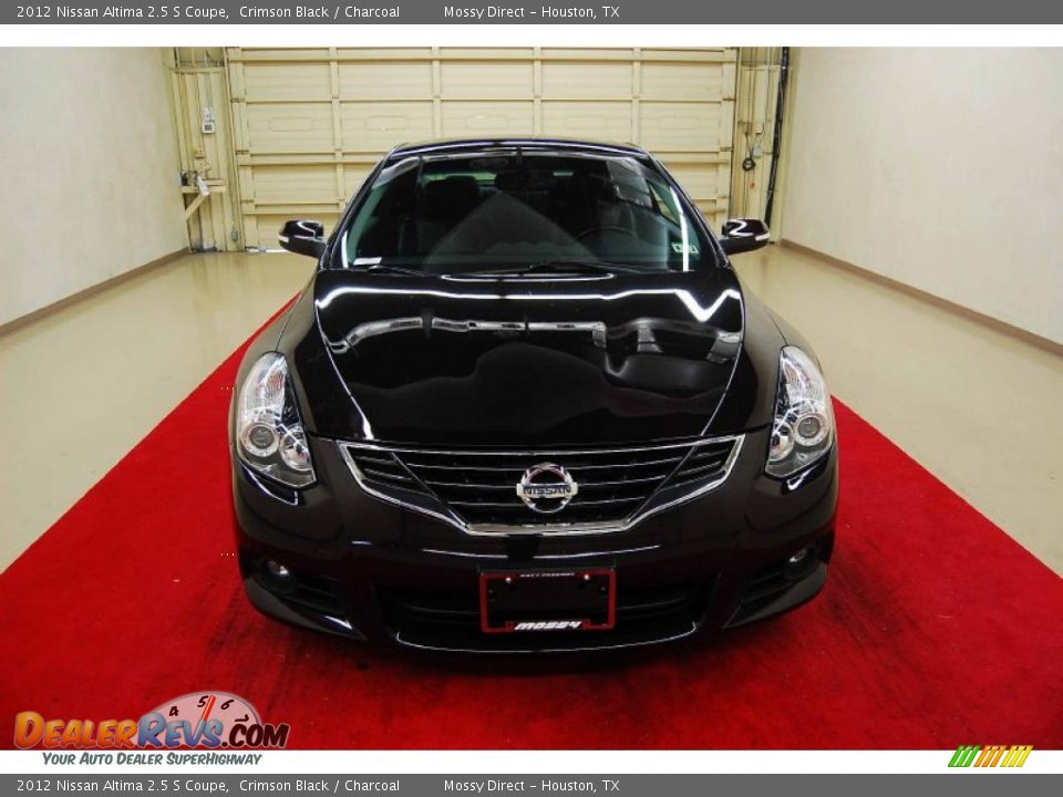 2012 Nissan Altima 2.5 S Coupe Crimson Black / Charcoal Photo #2