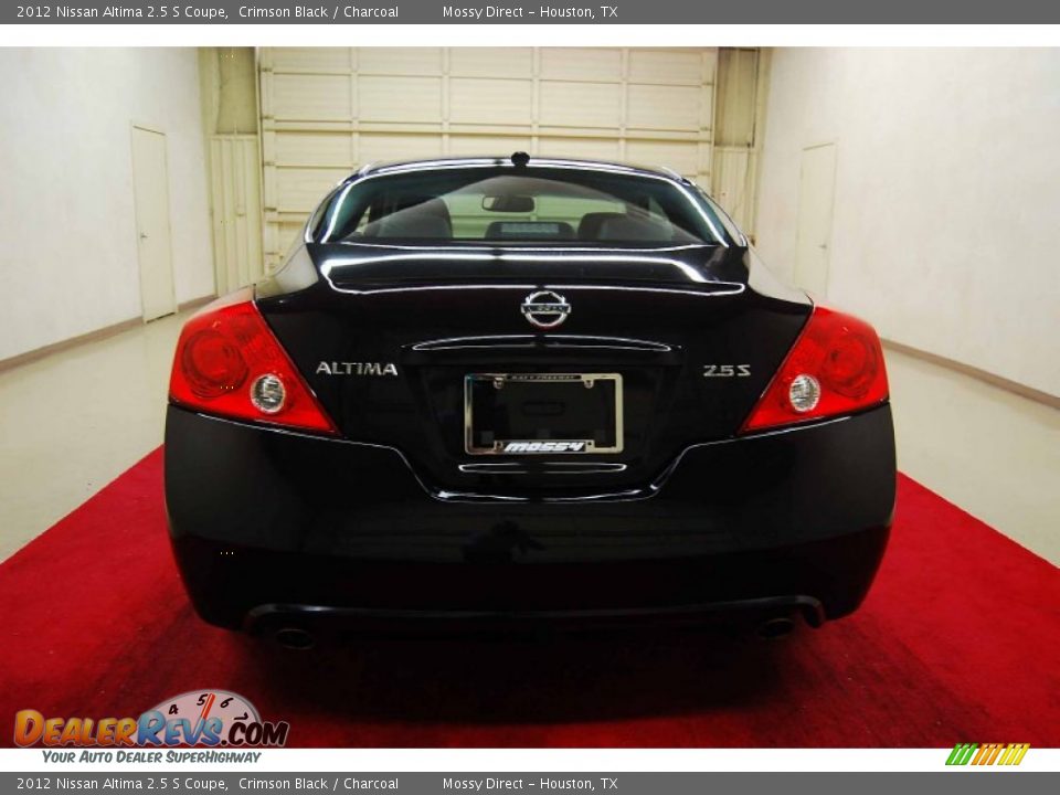 2012 Nissan Altima 2.5 S Coupe Crimson Black / Charcoal Photo #5