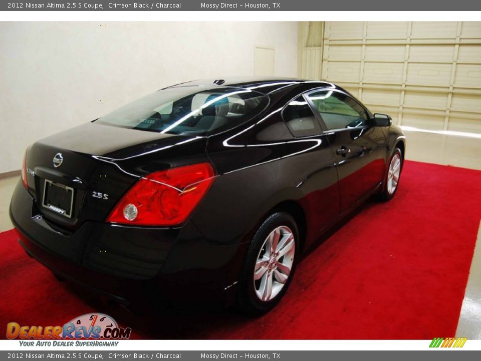 2012 Nissan Altima 2.5 S Coupe Crimson Black / Charcoal Photo #6