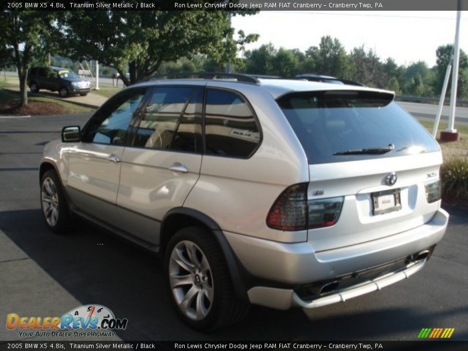 2005 BMW X5 4.8is Titanium Silver Metallic / Black Photo #6