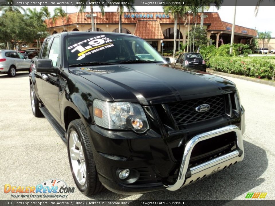 2010 Ford Explorer Sport Trac Adrenalin Black / Adrenalin Charcoal Black Photo #2