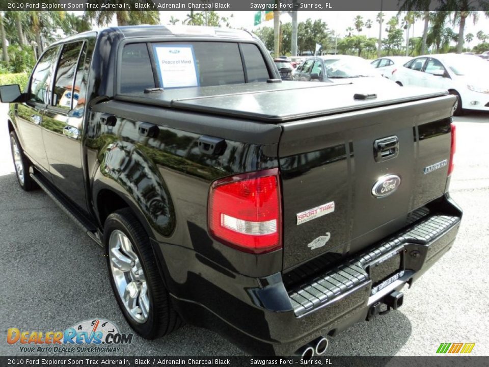 2010 Ford Explorer Sport Trac Adrenalin Black / Adrenalin Charcoal Black Photo #10