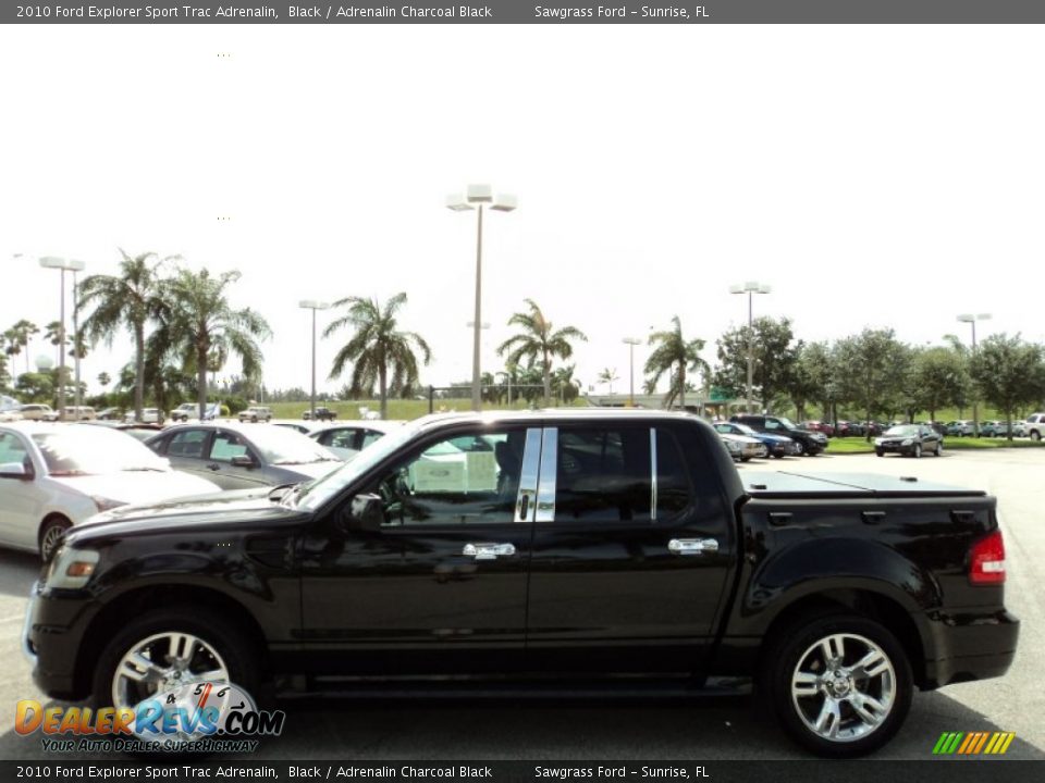 2010 Ford Explorer Sport Trac Adrenalin Black / Adrenalin Charcoal Black Photo #13