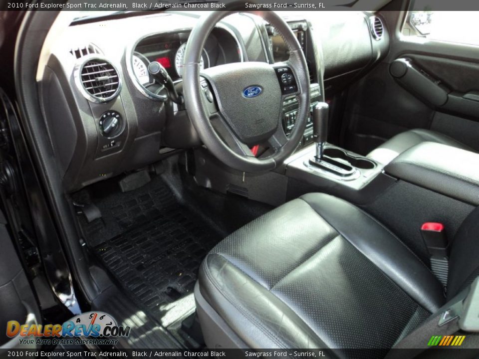 Adrenalin Charcoal Black Interior - 2010 Ford Explorer Sport Trac Adrenalin Photo #20