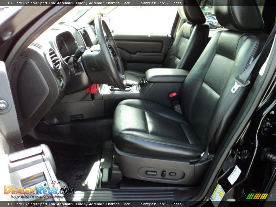 Front Seat of 2010 Ford Explorer Sport Trac Adrenalin Photo #21