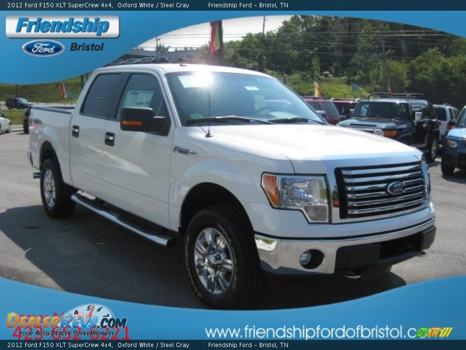 2012 Ford F150 XLT SuperCrew 4x4 Oxford White / Steel Gray Photo #4