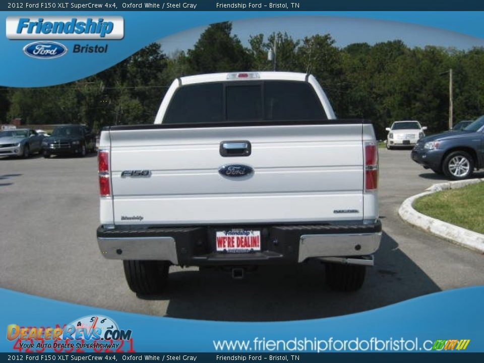 2012 Ford F150 XLT SuperCrew 4x4 Oxford White / Steel Gray Photo #7