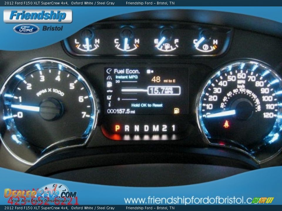 2012 Ford F150 XLT SuperCrew 4x4 Oxford White / Steel Gray Photo #23