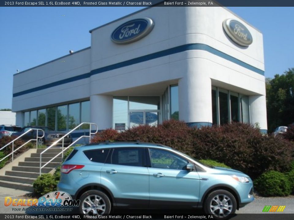 2013 Ford Escape SEL 1.6L EcoBoost 4WD Frosted Glass Metallic / Charcoal Black Photo #1