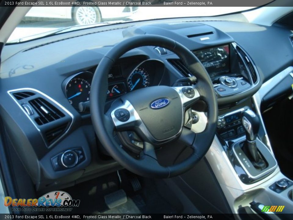 2013 Ford Escape SEL 1.6L EcoBoost 4WD Frosted Glass Metallic / Charcoal Black Photo #10