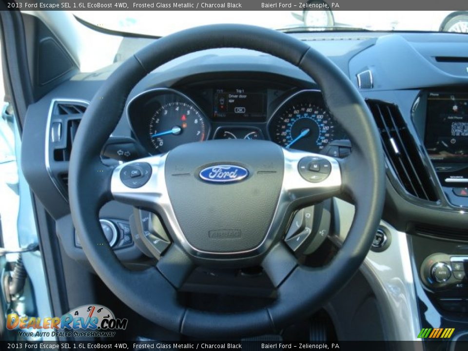 2013 Ford Escape SEL 1.6L EcoBoost 4WD Steering Wheel Photo #18