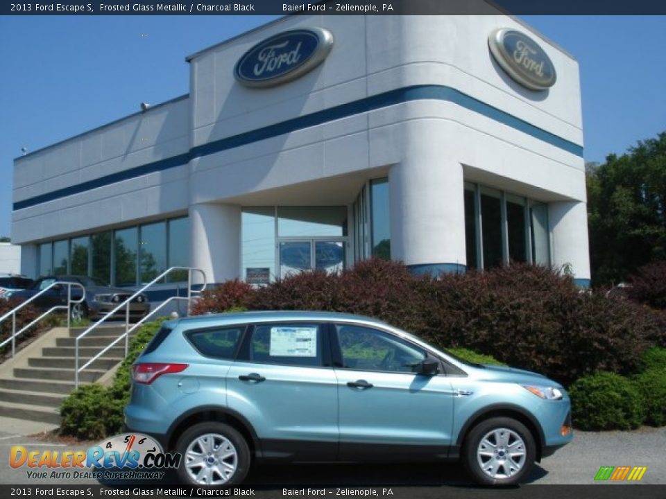 2013 Ford Escape S Frosted Glass Metallic / Charcoal Black Photo #1