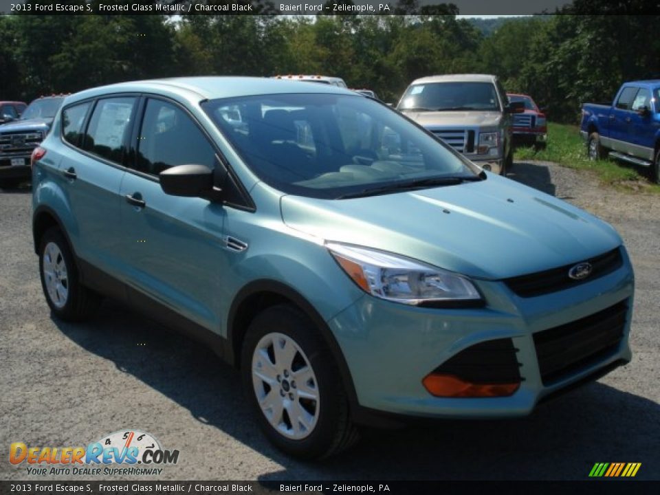 2013 Ford Escape S Frosted Glass Metallic / Charcoal Black Photo #2